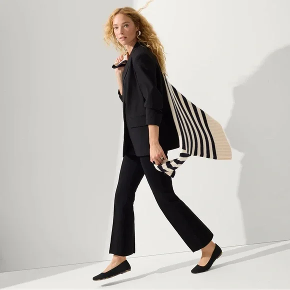 Rothy's | The Max Square Flat in Black - Picture 3 of 11